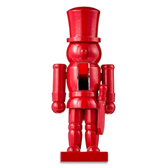 8 in Wood Nutcracker Christmas Decoration, Red, by Holiday Time | Walmart (US)