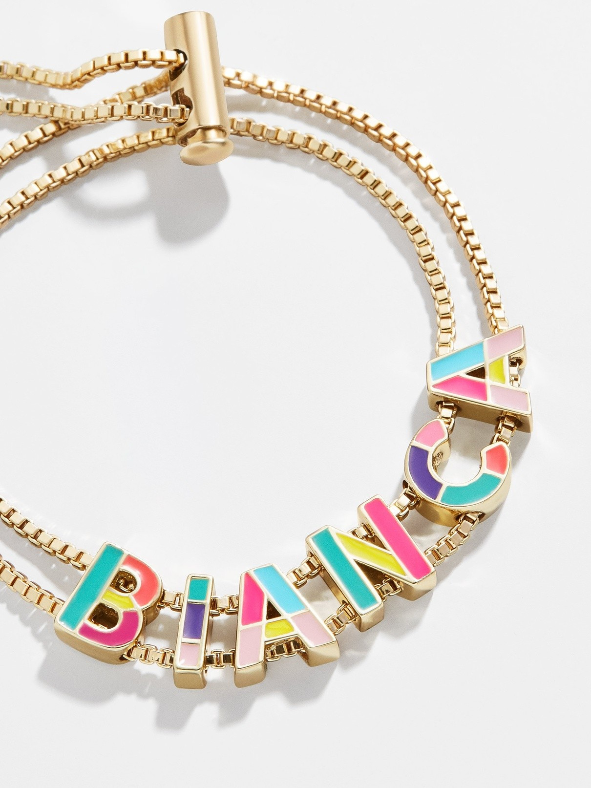 Custom Slider Bracelet: Multicolored Enamel | BaubleBar (US)