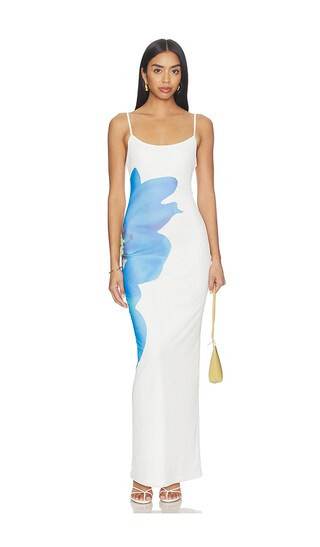 MORE TO COME Nadia Maxi Dress in White,Blue. - size XL | Revolve Clothing (Global)