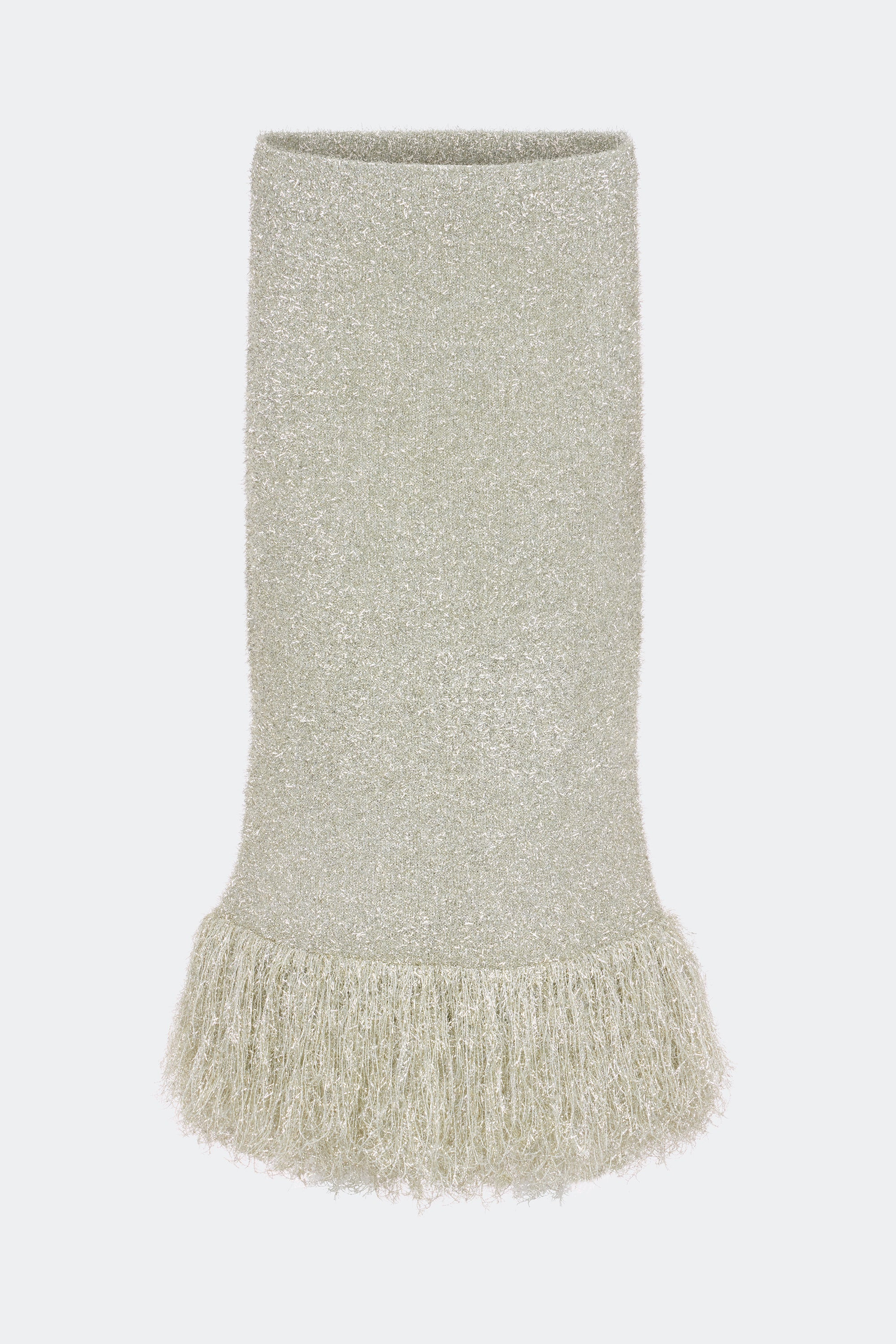 Brink Tinsel Knit Skirt In Satellite Silver | Simon Miller