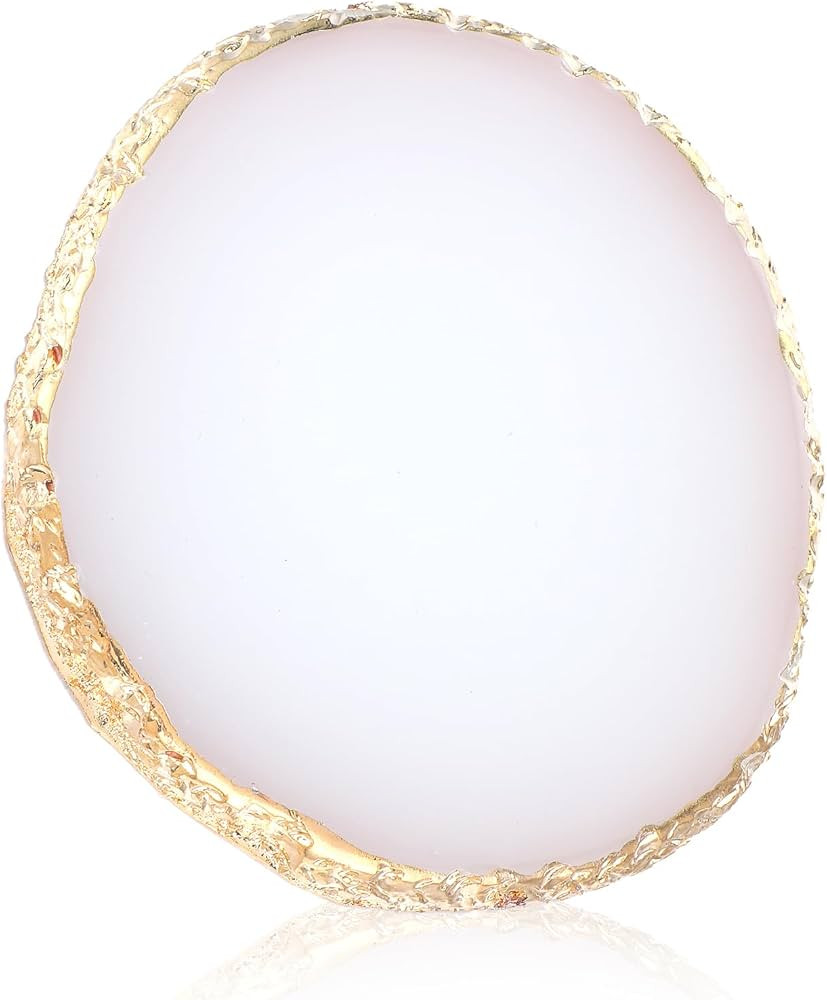 Resin Nail Art Palette Gold Edge Nail Holder Heart Shaped Color Makeup Foundation Mixing Tools Di... | Amazon (US)