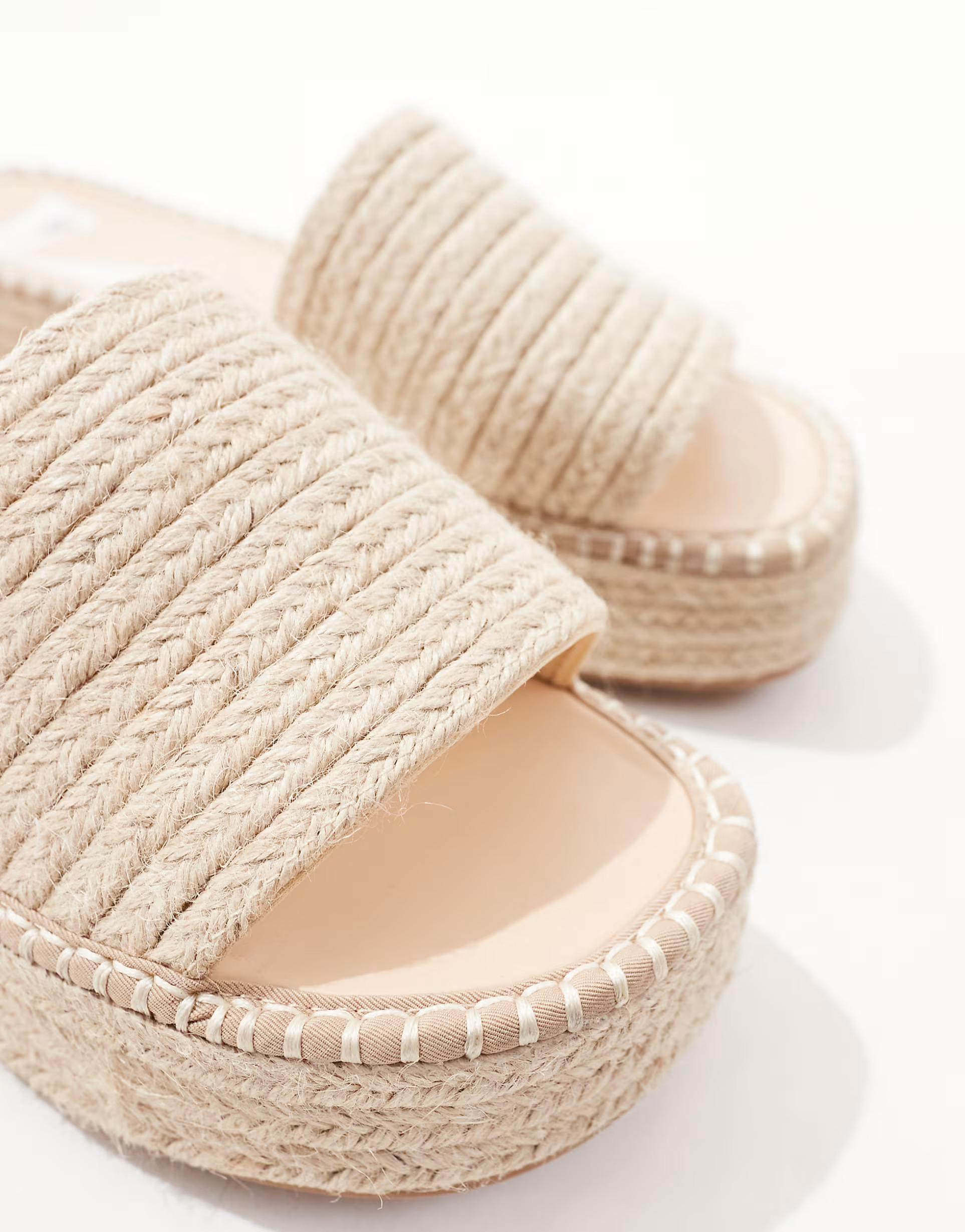 ASOS DESIGN Jordyn flatform espadrille sandals in natural | ASOS | ASOS (Global)