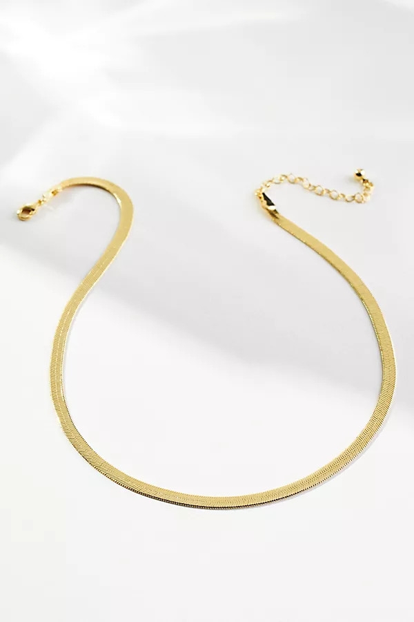 Uncommon James 14k Gold Horizon Herringbone Necklace By Uncommon James in Gold | Anthropologie (US)