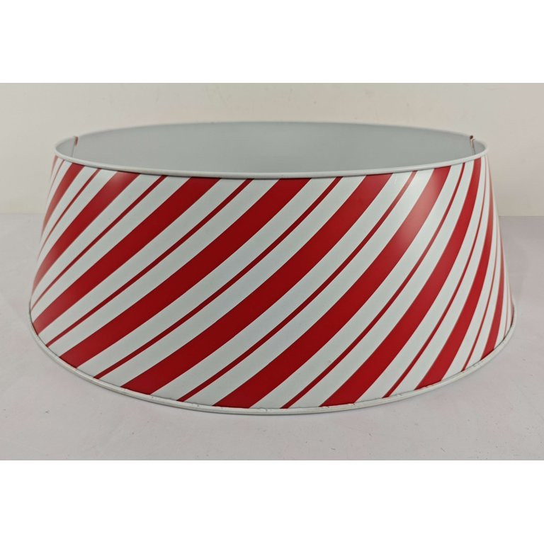 Candy Cane Metal Christmas Tree Collar, Red and White, 27", by Holiday Time | Walmart (US)