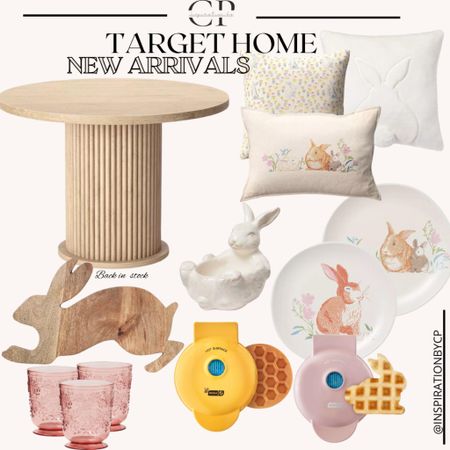 TARGET SPRING NEW ARRIVALS
PEDESTAL TABLE, waffle maker, Easter plates, Easter decor, home decor, pink tumblers, throw pillows, Easter pillows, wood bunny, charcuterie board, target style 


#LTKstyletip #LTKhome #LTKSeasonal
