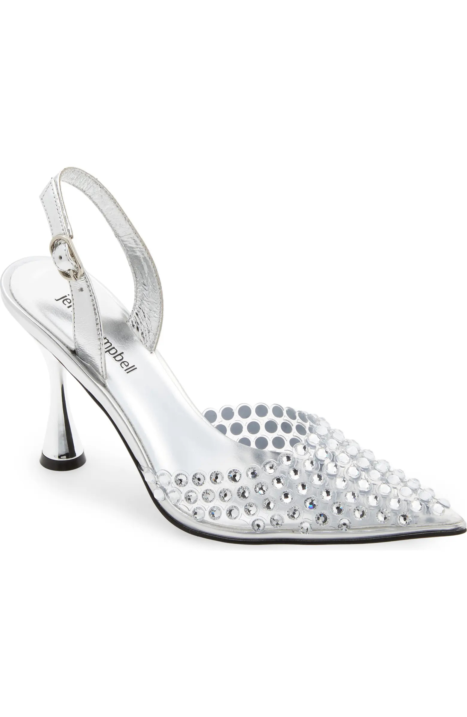 Jeffrey Campbell Shiner Slingback Rhinestone Pointed Toe Pump (Women) | Nordstrom | Nordstrom