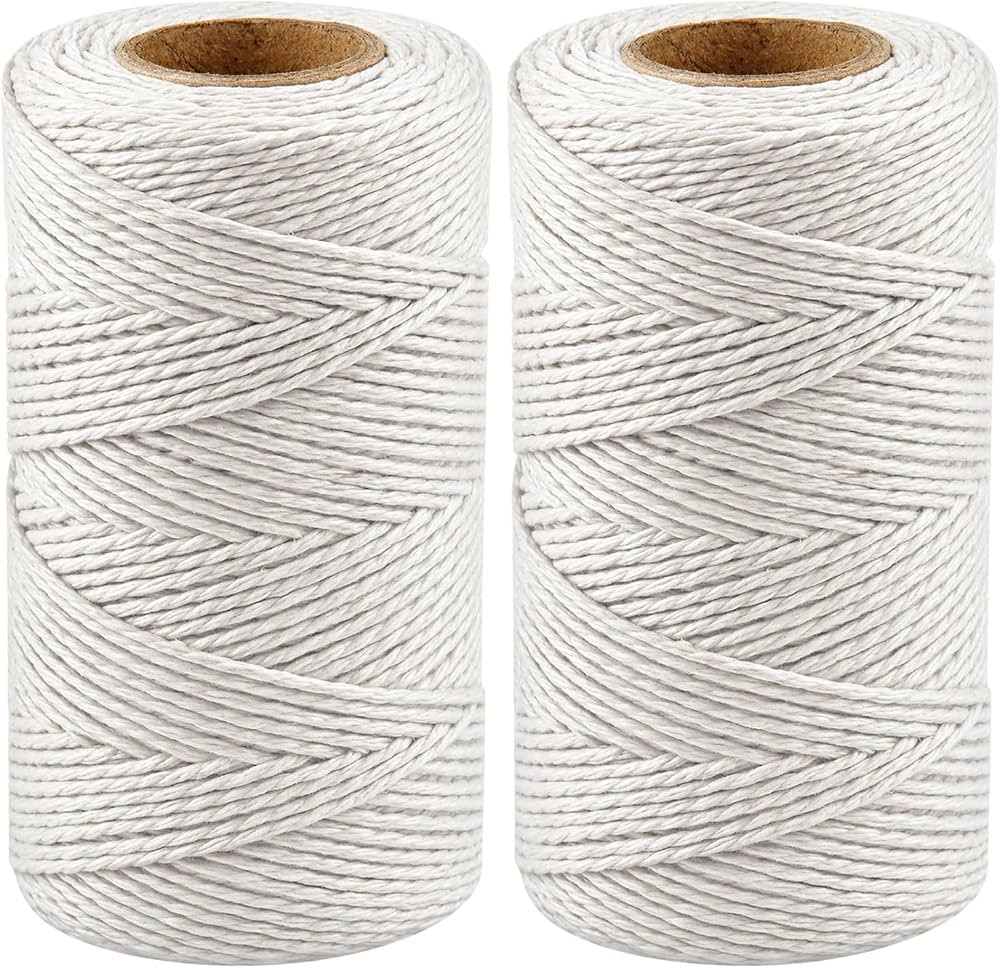 Vaincre Natural Cotton Twine String - 2PCS 328 Feet 2MM Kitchen Butchers Bakers Cooking Twine for... | Amazon (US)