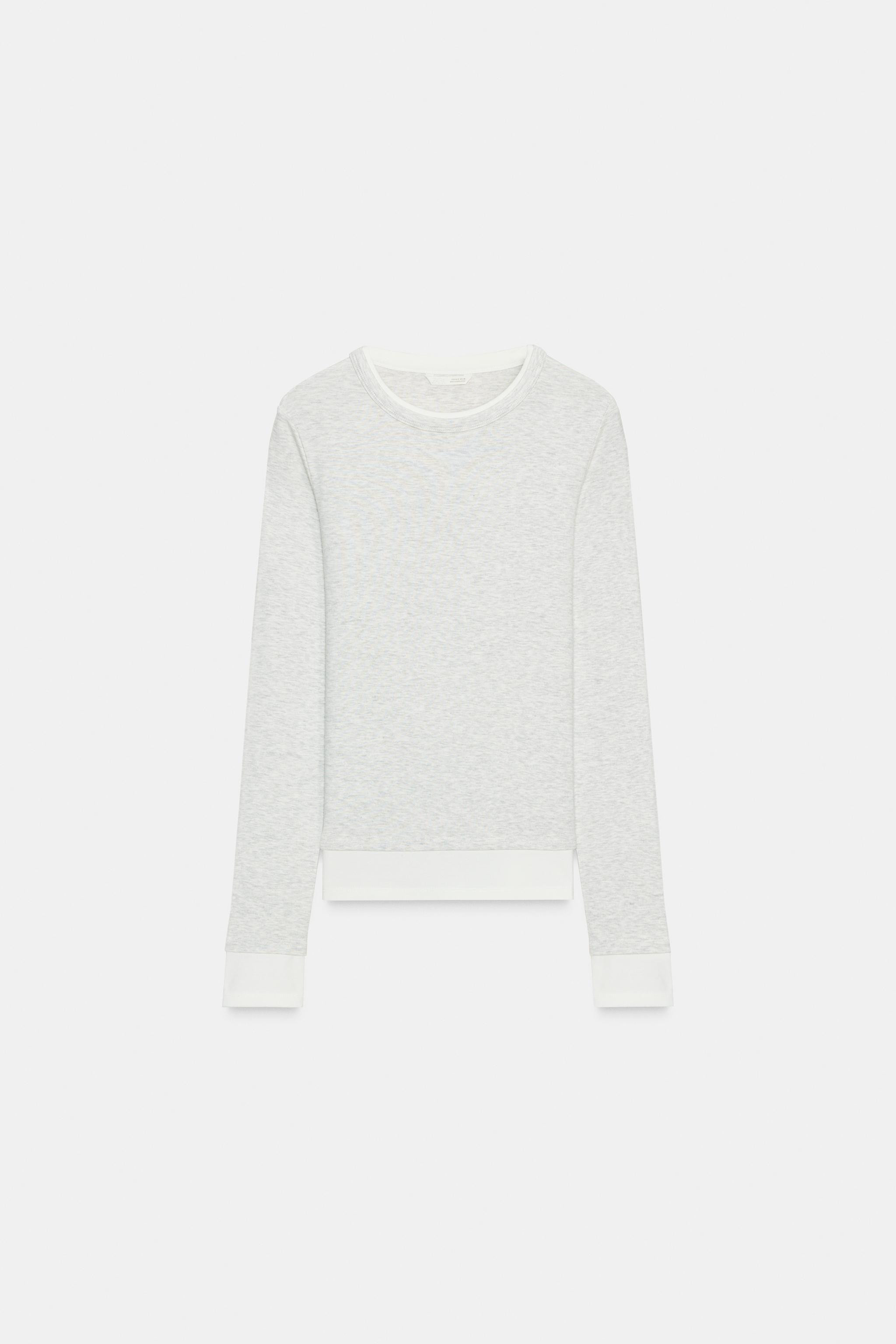 DOUBLE CONTRAST T-SHIRT | Zara US