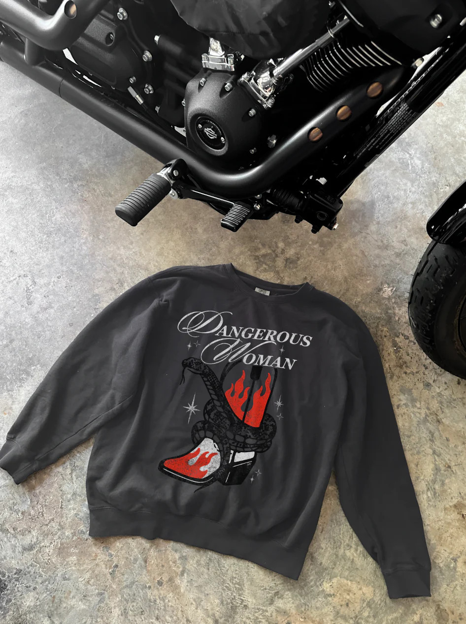 Dangerous Woman Vintage Wash Crewneck Sweatshirt | Slater Vintage