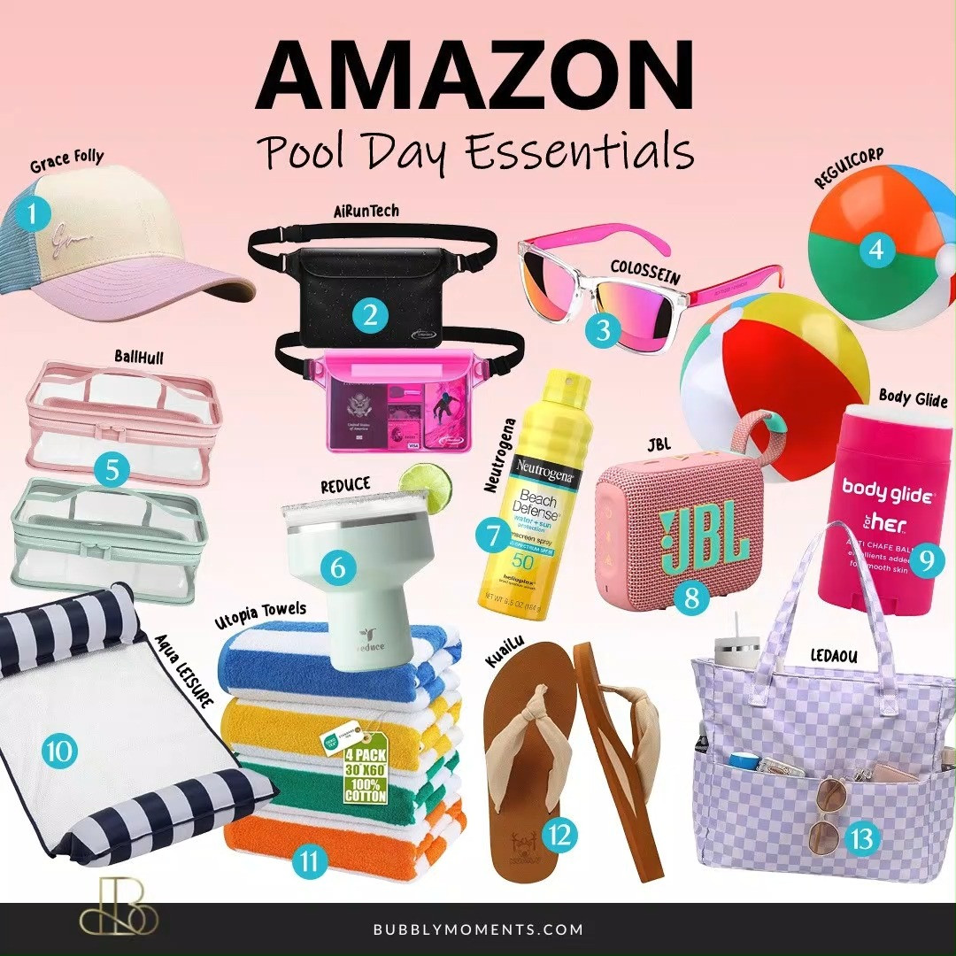 Get ready for the ultimate pool day with these must-have essentials that make every moment more fun, relaxing, and stress-free. From comfy loungers and oversized towels to cute drink holders and waterproof accessories, these finds are perfect for soaking up the sun in style. Whether you’re planning a chill solo day or a fun hangout with friends, these poolside picks help you stay cool, organized, and photo-ready. Think easy setup, bright summer vibes, and everything you need within reach so you can fully enjoy the day. Save this for your next pool day and tap to shop your favorites for the perfect sunny setup!
#LTKSwim #LTKHome #LTKFinds #PoolDay #SummerEssentials #PoolsideVibes #AmazonFinds #SummerVibes #BeachDay #PoolParty #VacationReady #SummerMustHaves #SwimSeason #StayCool #OutdoorLiving #SummerInspo #PoolsideEssentials #SunReady #RelaxAndUnwind #HotGirlSummer #TropicalVibes 

 