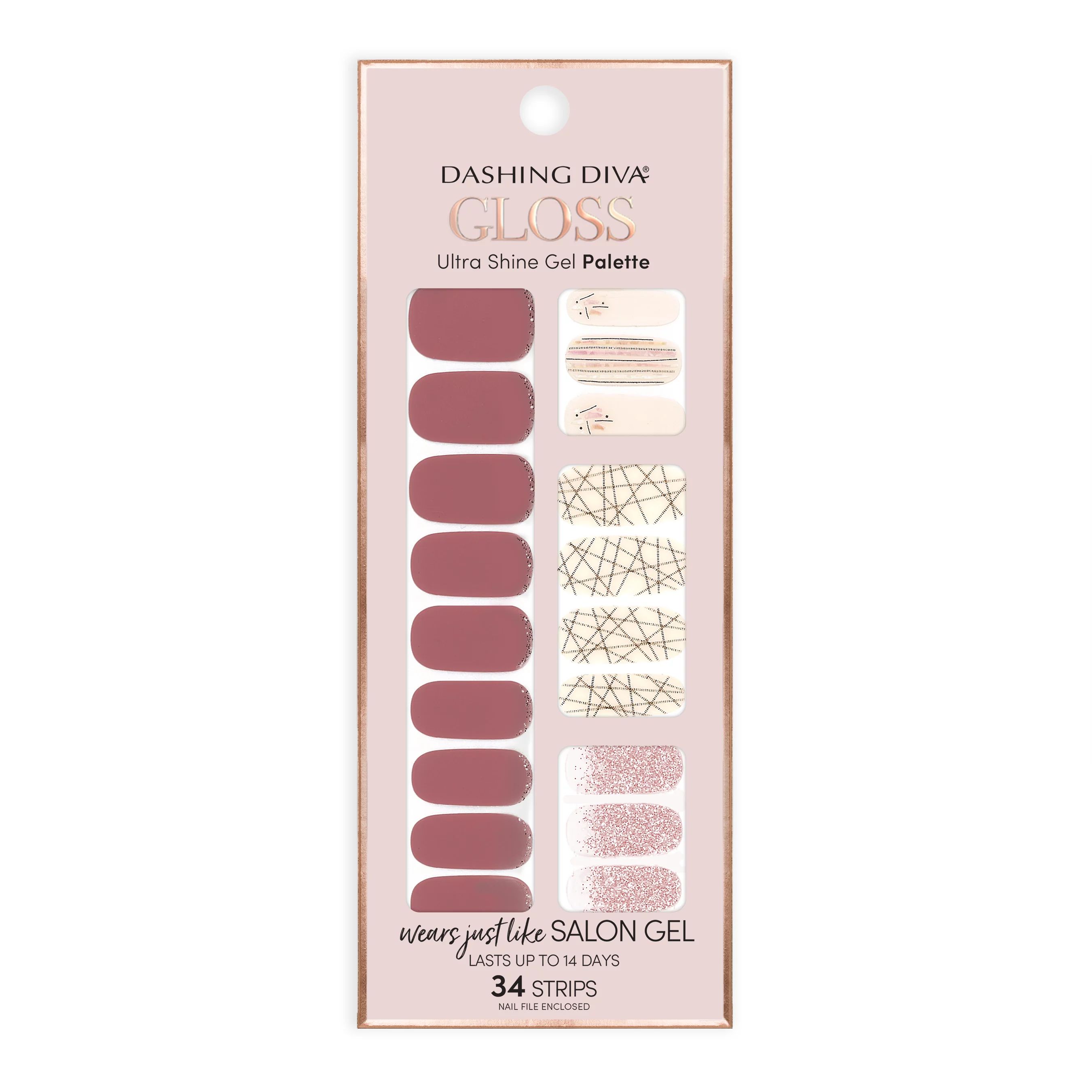 Dashing Diva Gloss Gel Nail Polish Strips (Red), Inside Edition, 34 Strips - Walmart.com | Walmart (US)