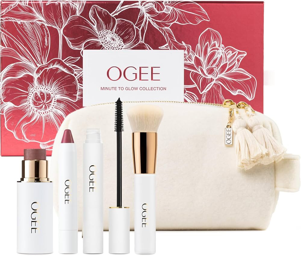 Ogee Minute to Glow - Limited Edition Holiday Makeup Gift Set - Includes 5 Products in 3 Easy Ste... | Amazon (US)