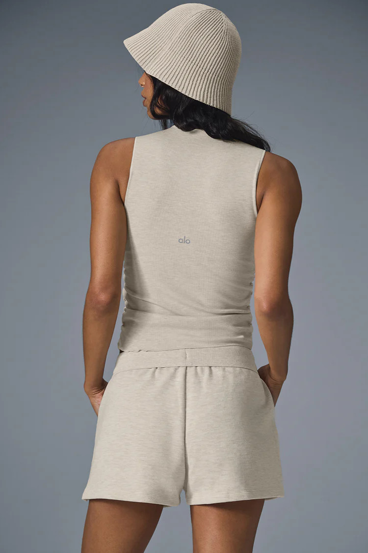 Ribbed En Pointe Tank - Black | Alo Yoga (US)