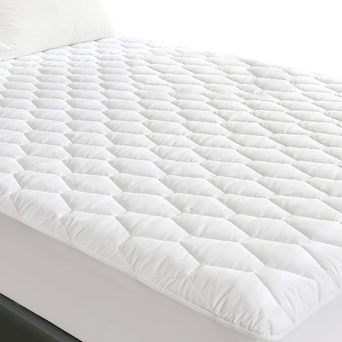 GRT Twin Size Quilted Fitted Mattress Pad, 100% Waterproof Breathable Mattress Protector, Noisele... | Amazon (US)