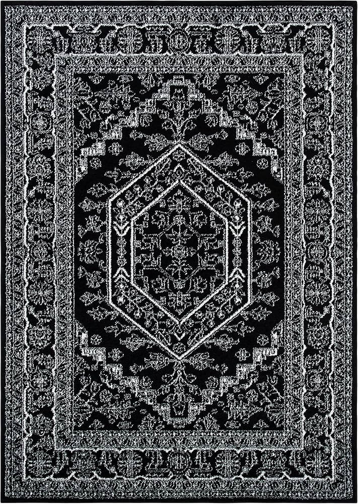 Safavieh Adirondack Collection Accent Rug - 2'6" x 4', Black & Ivory, Oriental Medallion Design, ... | Amazon (US)