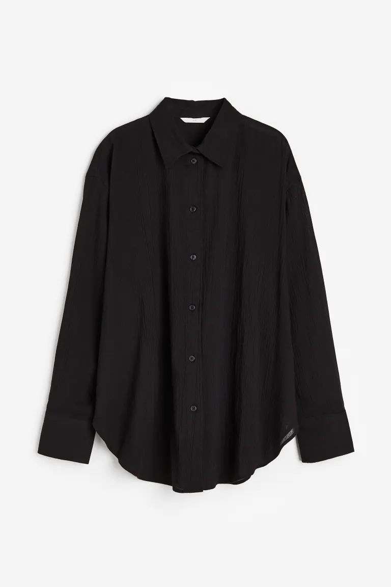 Oversized Crinkled Shirt | H&M (US)