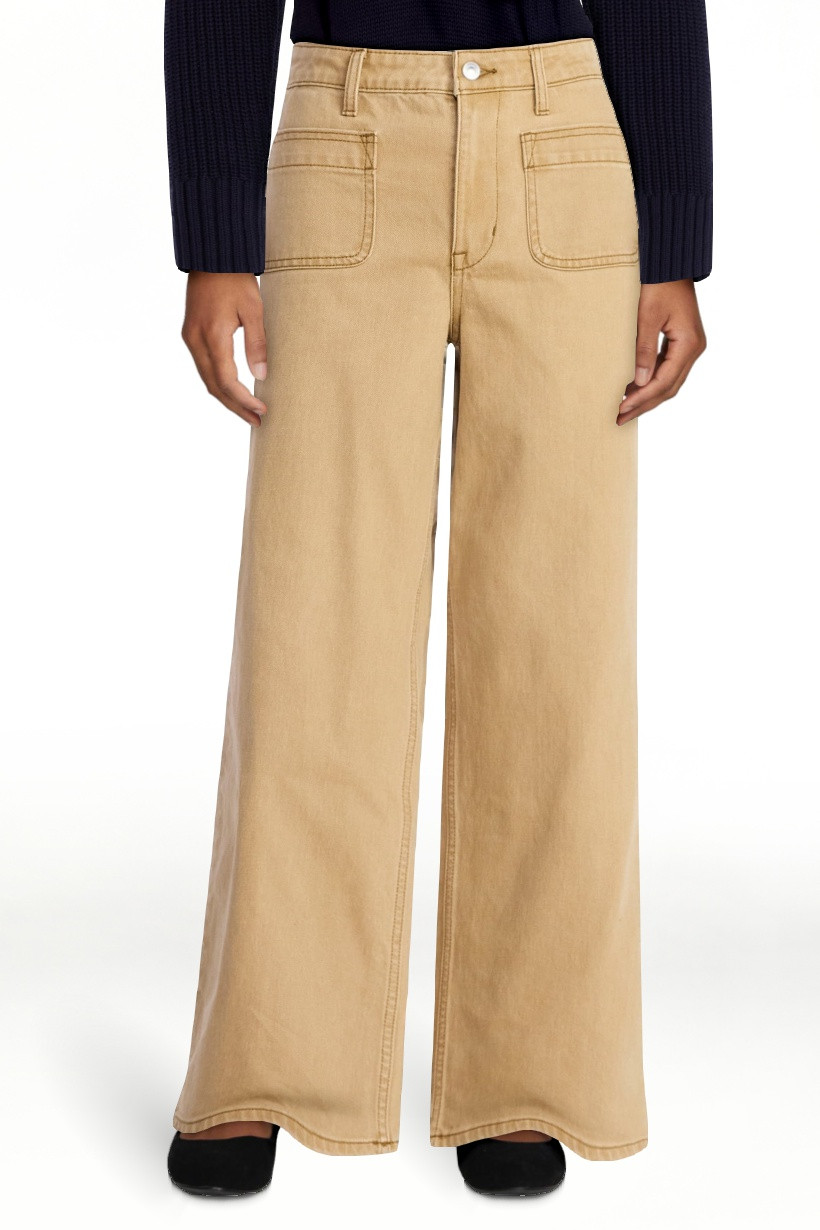 Free Assembly Women's and Women's Plus Wide Leg Jeans with Patch Pockets, 30", 32", and 34" Insea... | Walmart (US)