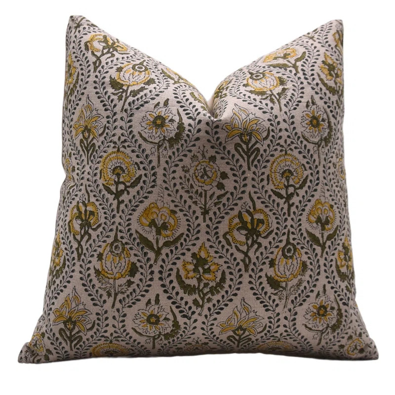Fabdivine Sustainable Handcrafted Throw Pillow Cover Linen Cushion for Living Room & Bedroom- Ama... | Wayfair North America