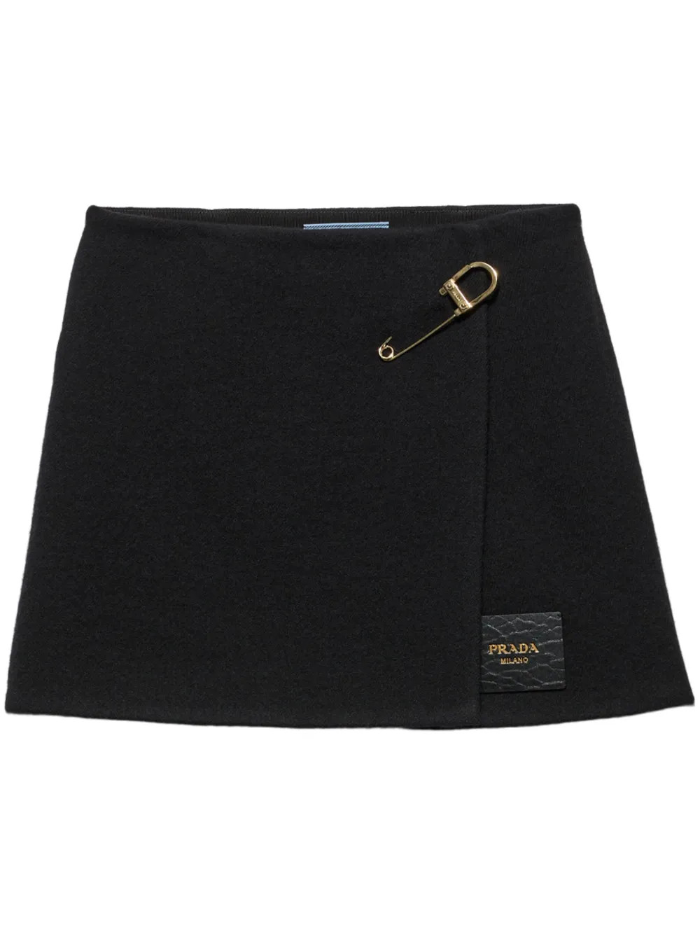 Prada logo-patch Twill Mini Skirt - Farfetch | Farfetch Global