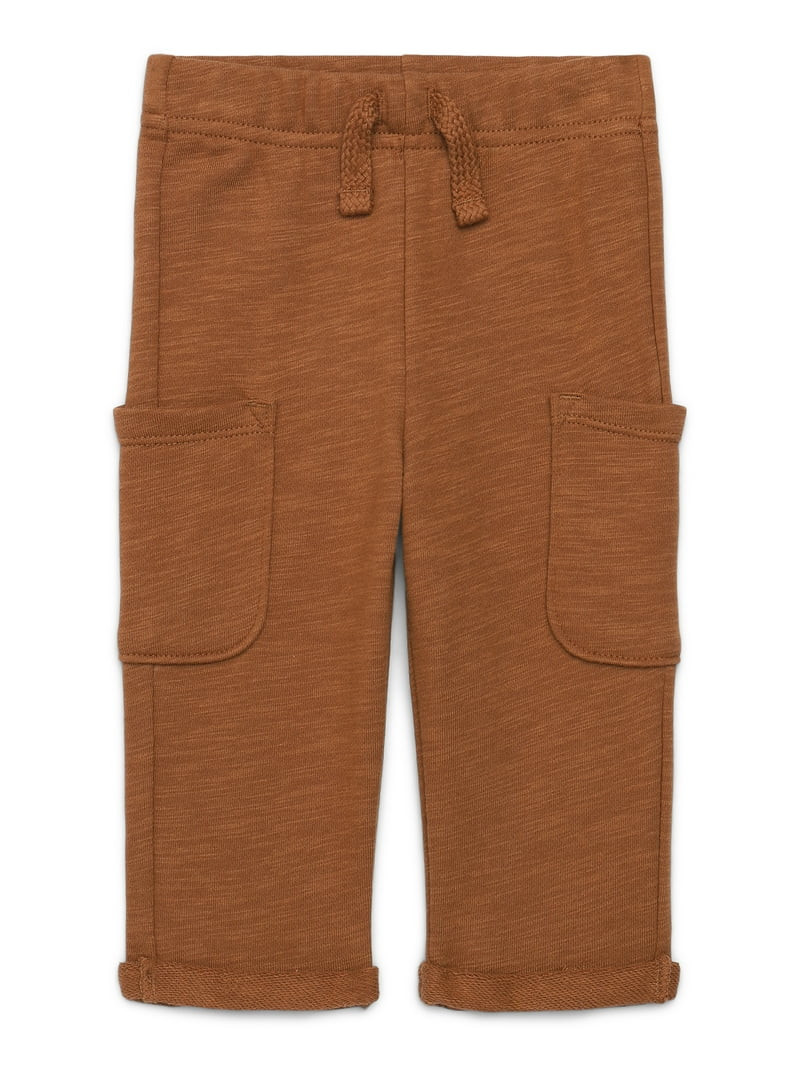 Garanimals Baby Boy Slub French Terry Cloth Cargo Pants, 0M-24M | Walmart (US)