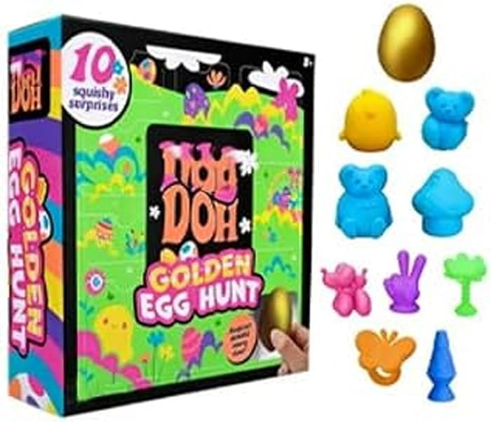 Nee Doh 2026 Easter Golden Egg Treasure Hunt Mystery 10-Piece Set, Nee Doh Easter Egg | Amazon (US)