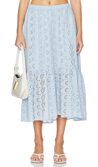 Amelia Midi Skirt in Island | Revolve Clothing (Global)