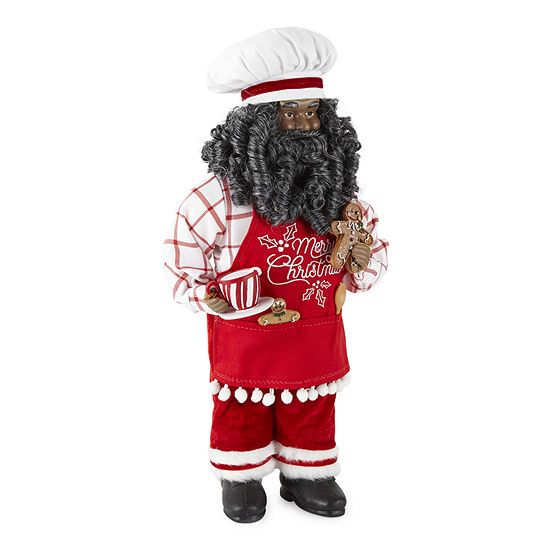 North Pole Trading Co. 18" African American Baker Santa Figurine | JCPenney