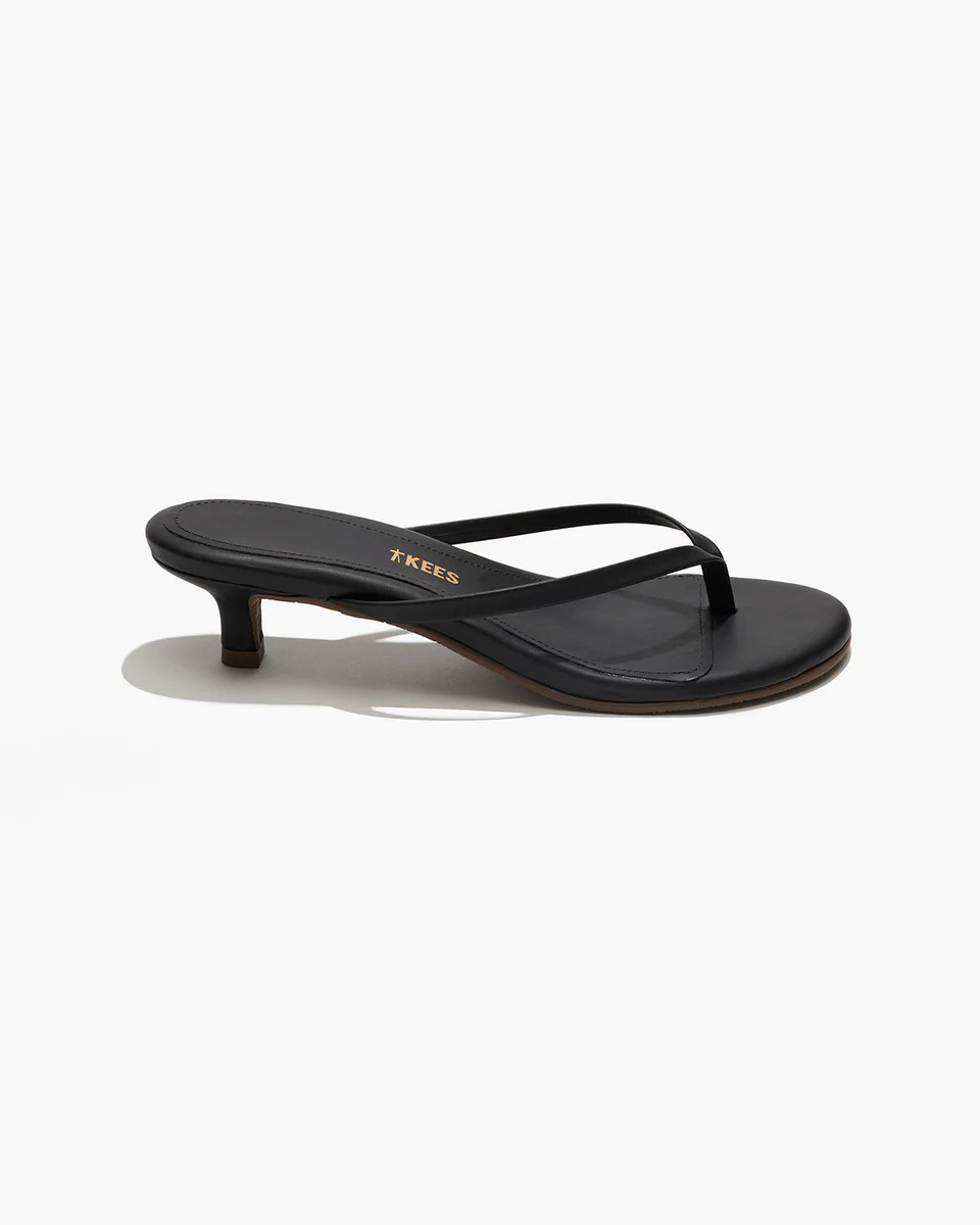 TKEES Julia Leather Flip Flops in Sable | TKEES