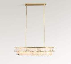 Solene Alabaster Linear Chandelier (45") | Pottery Barn (US)