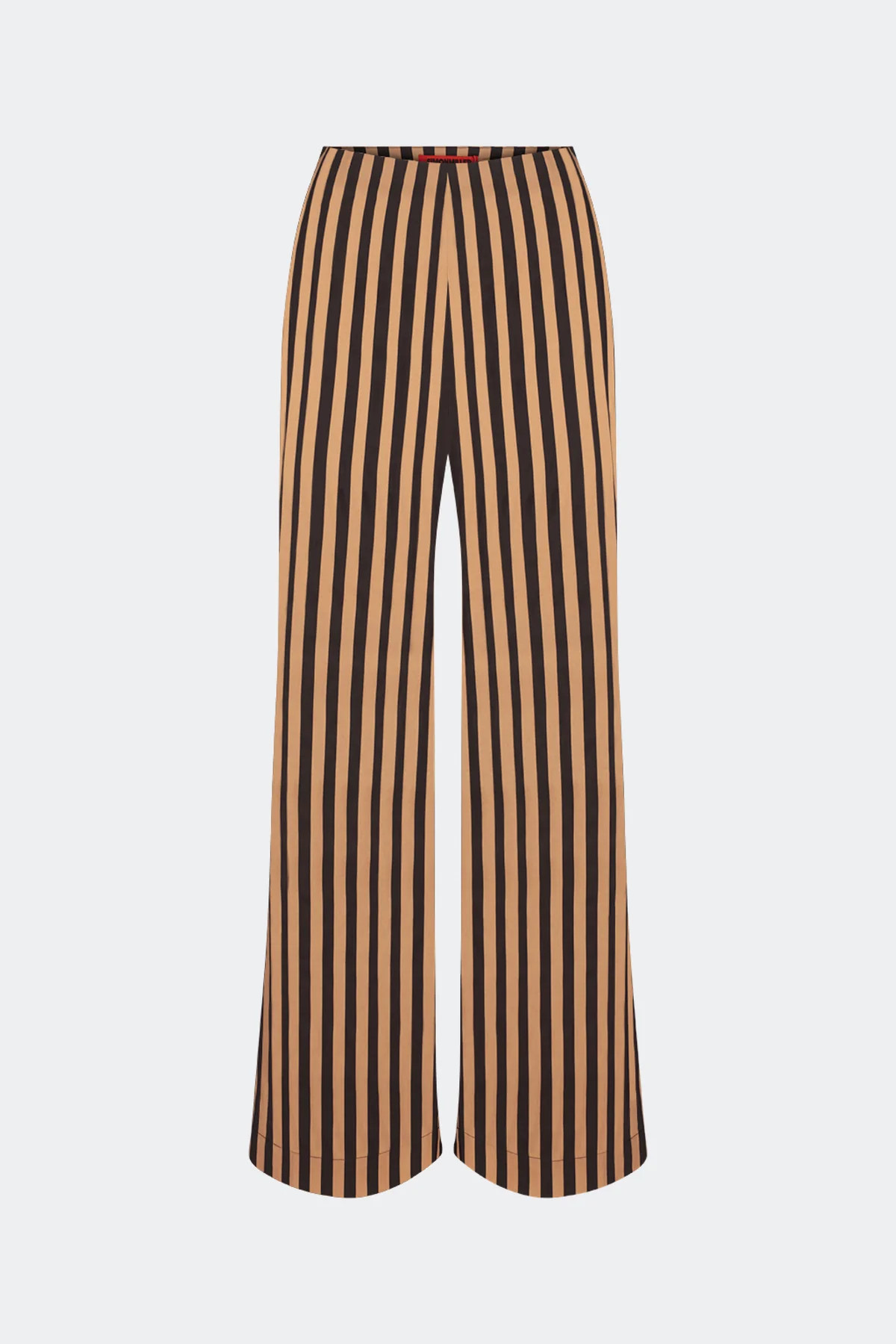 Pia Poplin Pant In Black/Tan Stripe | Simon Miller