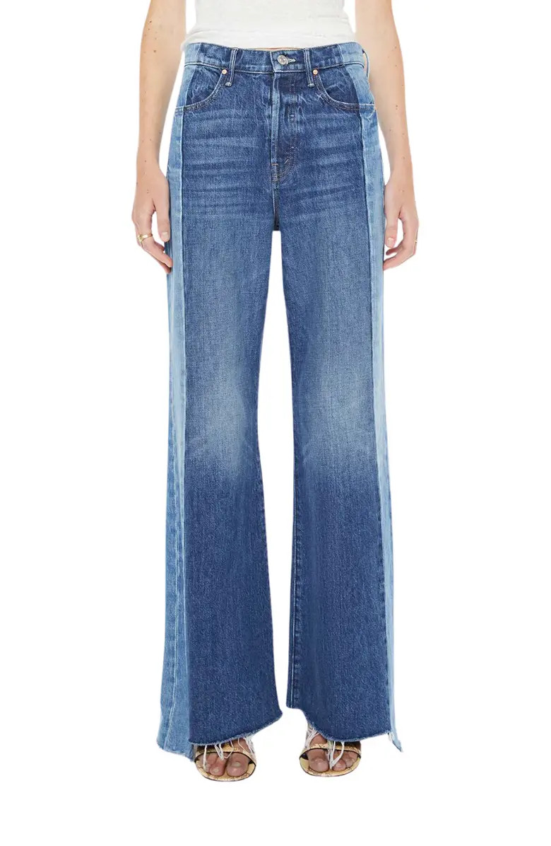 The Tux Sidestepper Sneak Frayed High Waist Bootcut Jeans | Nordstrom