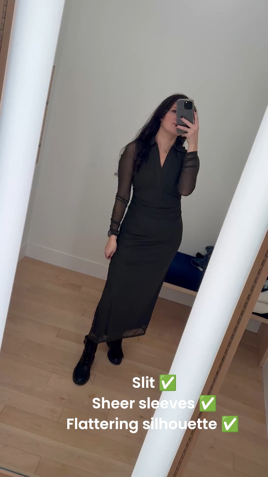 Madewell olive green sheer sleeves maxi dress with a slit. Wearing size M 

#LTKSaleAlert #LTKFindsUnder100 #LTKootd