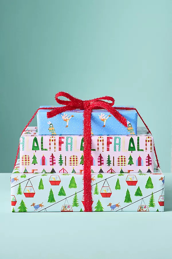 Assorted Holiday Wrapping Paper, Set of 3 | Anthropologie (US)