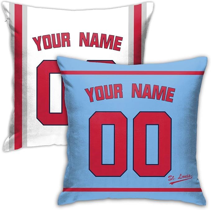 Amazon.com: St. Louis Pillow Custom Any Name & Number 18" x 18" Gifts for Men Kids : Home & Kitch... | Amazon (US)