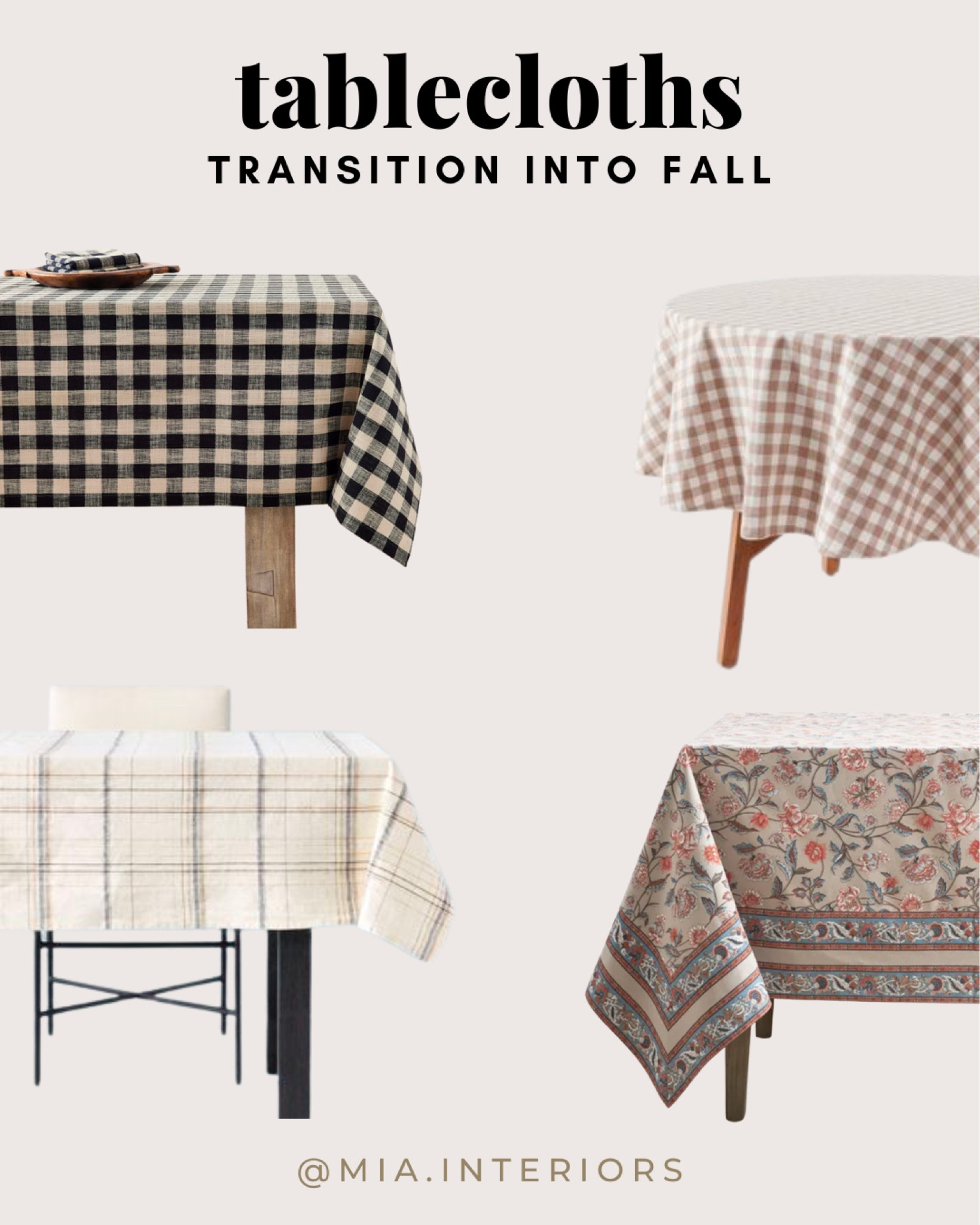Tablecloths for that transition into fall!

#falltablecloths #tablecloth #tablelinens #targethome #potterybarn 

#LTKunder100 #LTKSeasonal #LTKhome