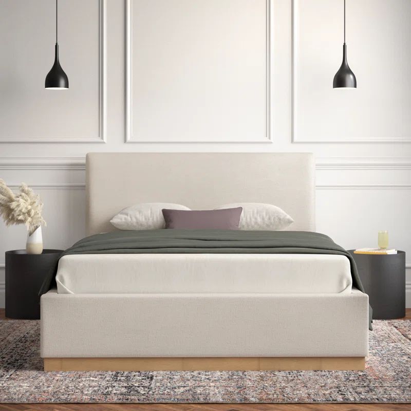 Delpha Grounded Upholstered Wood Base Bed | Wayfair North America