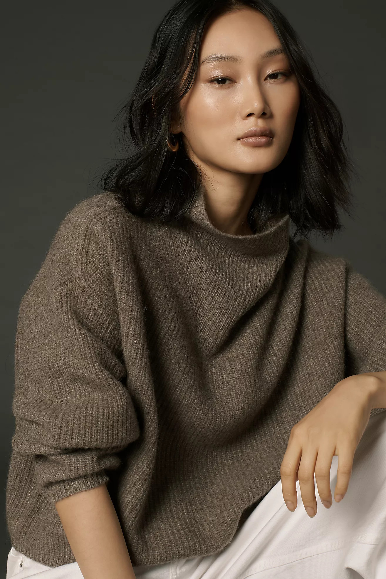The Enza Ribbed Cashmere Sweater: Cropped Long-Sleeve Edition | Anthropologie (US)