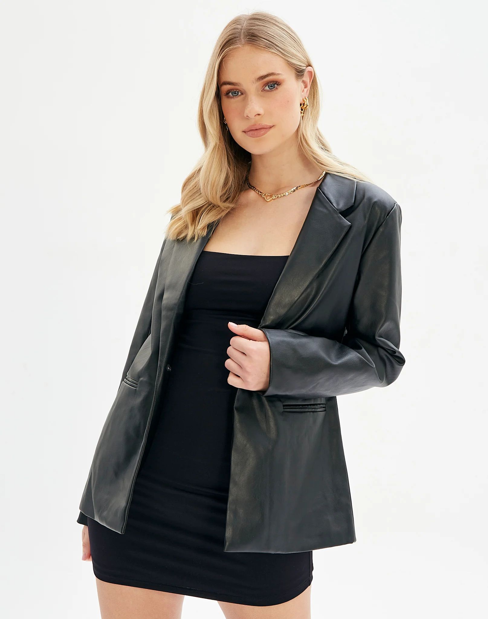 Faux Leather Blazer | Glassons (AU & NZ)