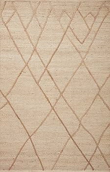 Loloi II Bodhi Collection BOD-01 Ivory/Natural 5'-0" x 7'-6" Area Rug | Amazon (US)