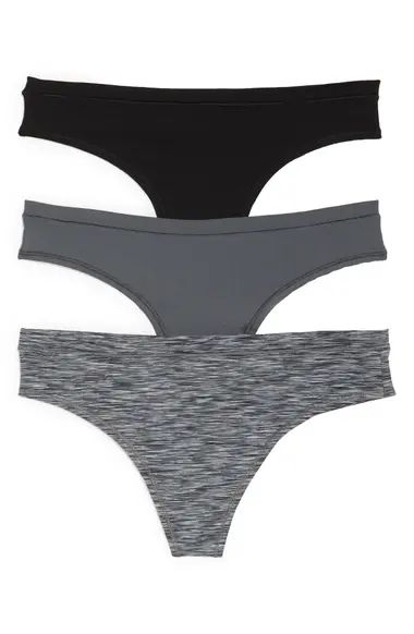Zella Motivate Assorted 3-Pack Thongs (Regular & Plus Size) | Nordstrom