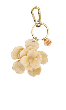 Solar Eclipse Handmade Origami Gardenia Flower Bag Charm + Keychain in Cream from Revolve.com | Revolve Clothing (Global)