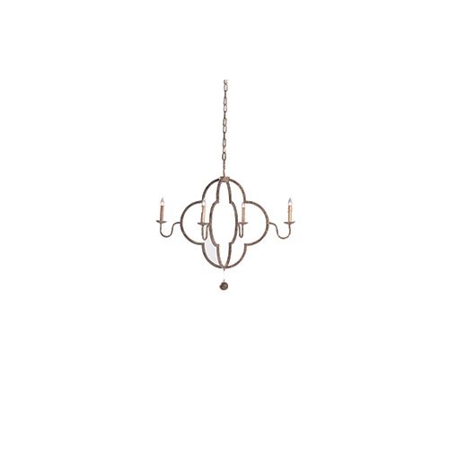 Lewis Chipped Gold Four-Light Chandelier | Bellacor