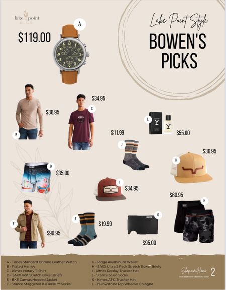 2 | BOWEN’S Picks

Welcome to Our Lake Point Farmhouse’s Holiday Gift Guide! Here you can find the best sales and holiday gift finds this year! 

These are a few of my husband’s favorite things!

#LTKmens #LTKHoliday #LTKGiftGuide