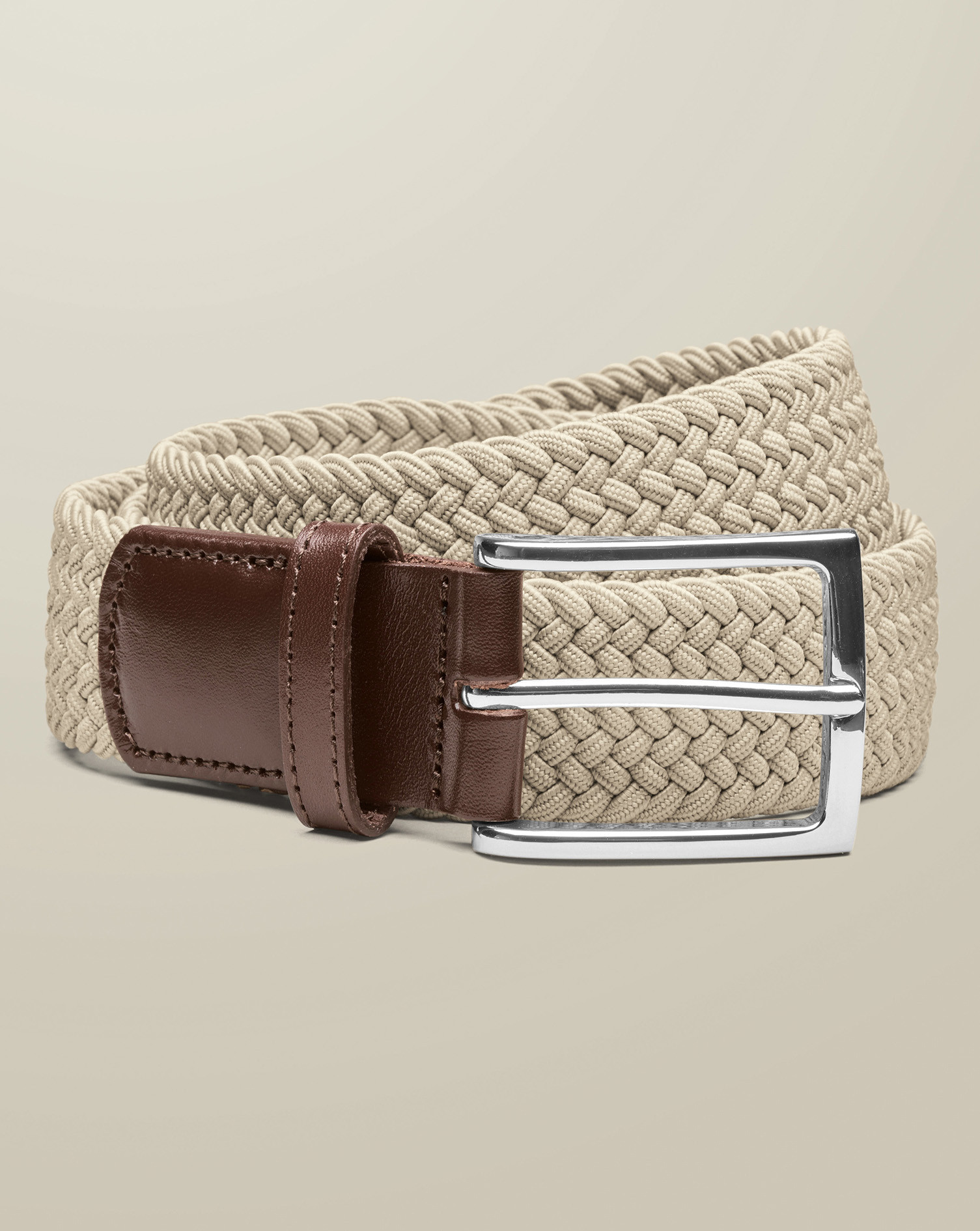 Casual Stretch Belt - Stone | Charles Tyrwhitt
