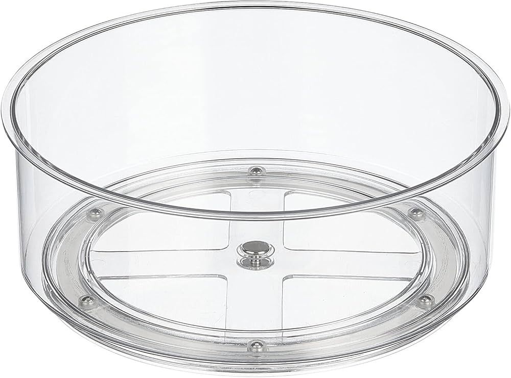 mDesign Lazy Susan Turntable Plastic Spinner for Kitchen/Bathroom, Pantry, Fridge, Cupboards, or ... | Amazon (US)