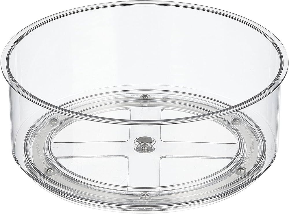 mDesign Lazy Susan Turntable Plastic Spinner for Kitchen/Bathroom, Pantry, Fridge, Cupboards, or ... | Amazon (US)