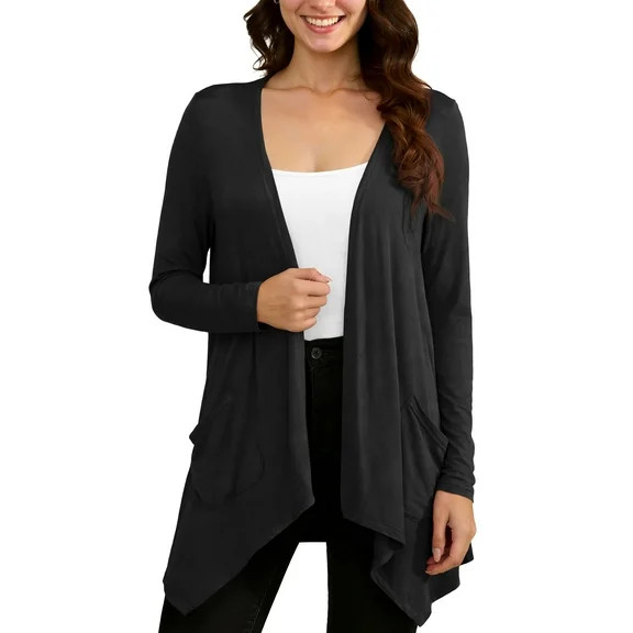 Scenario Women's and Women's Plus Henley Sweater with Puff Sleeves, Lightweight, Sizes XS-4X | Walmart (US)