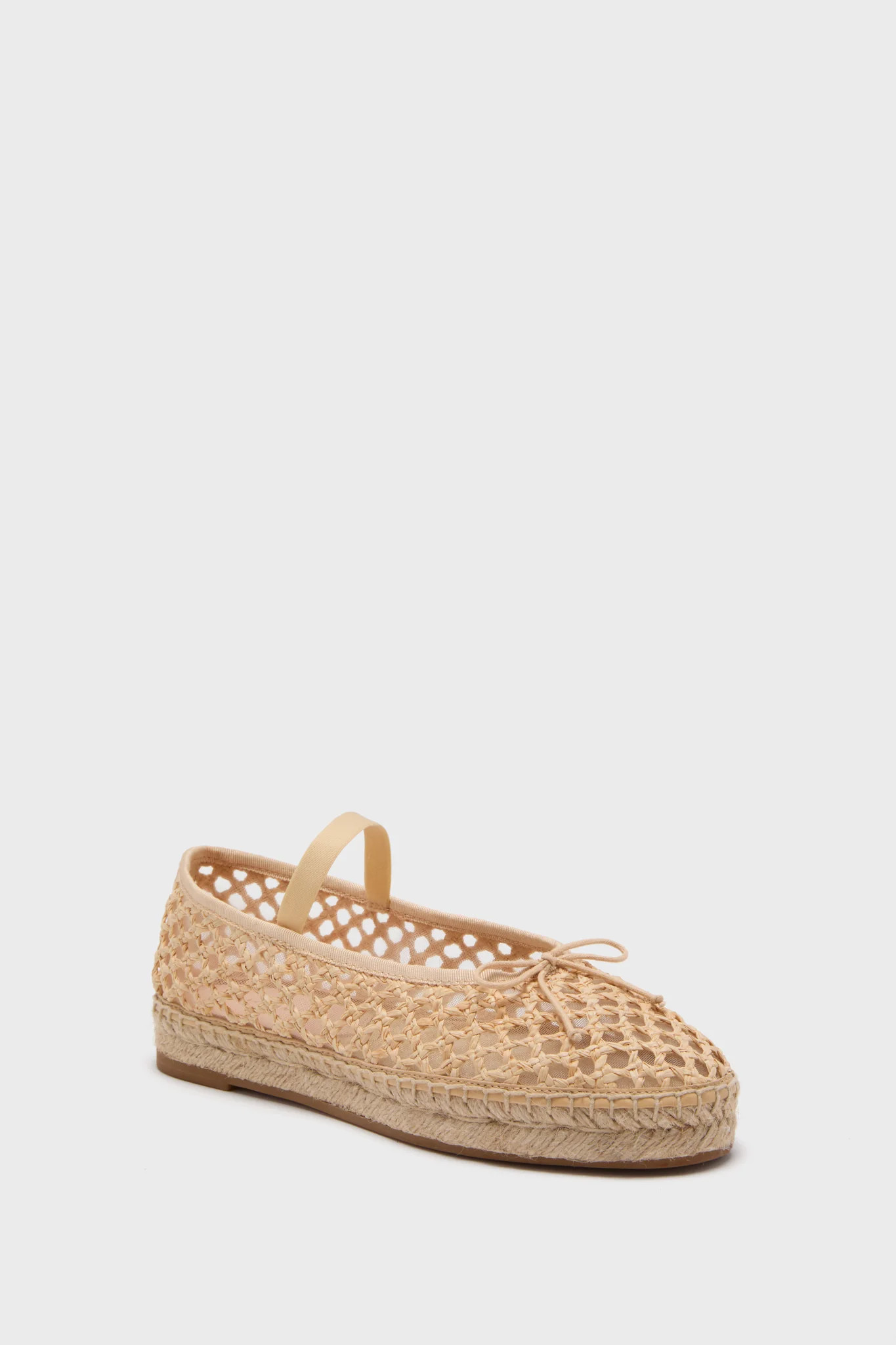 Natural Crochet Raffia Kayla Ballet Espadrilles | Tuckernuck (US)