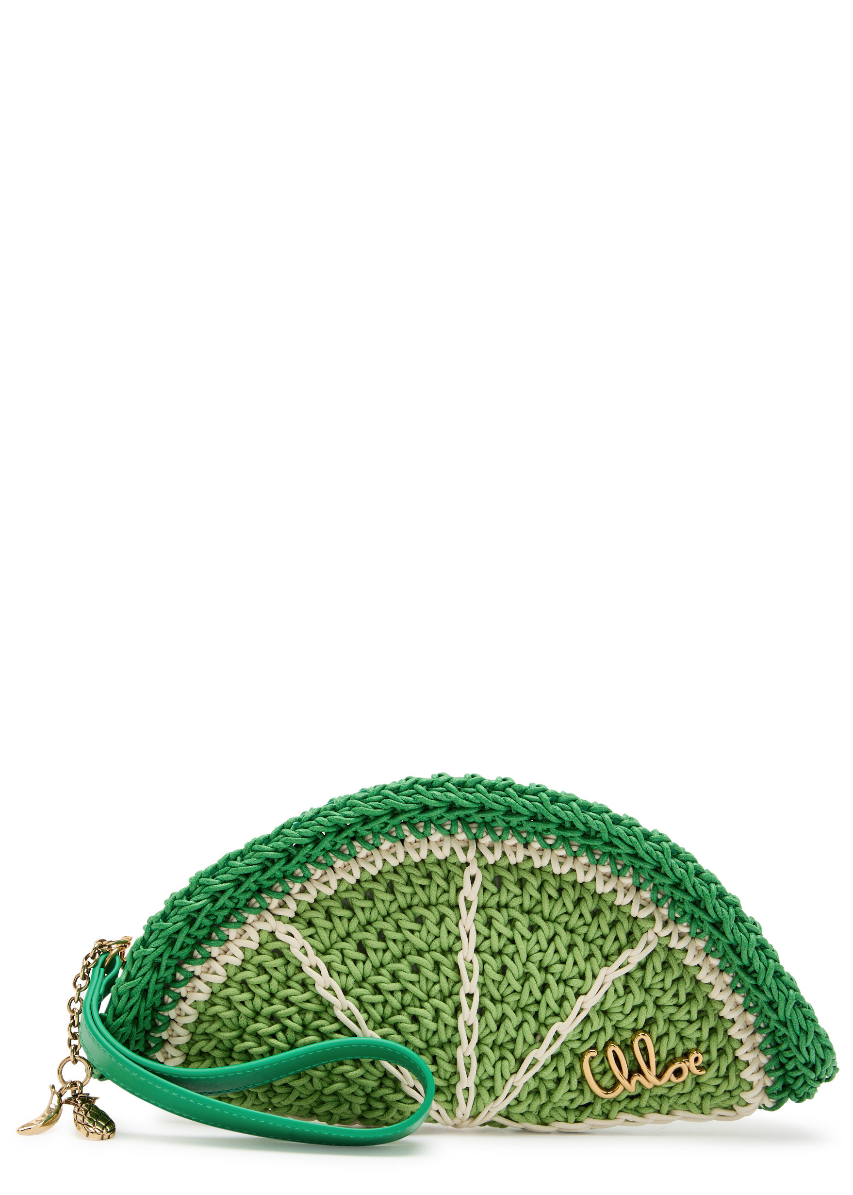Tropicus lime braided waxed cord clutch | Harvey Nichols