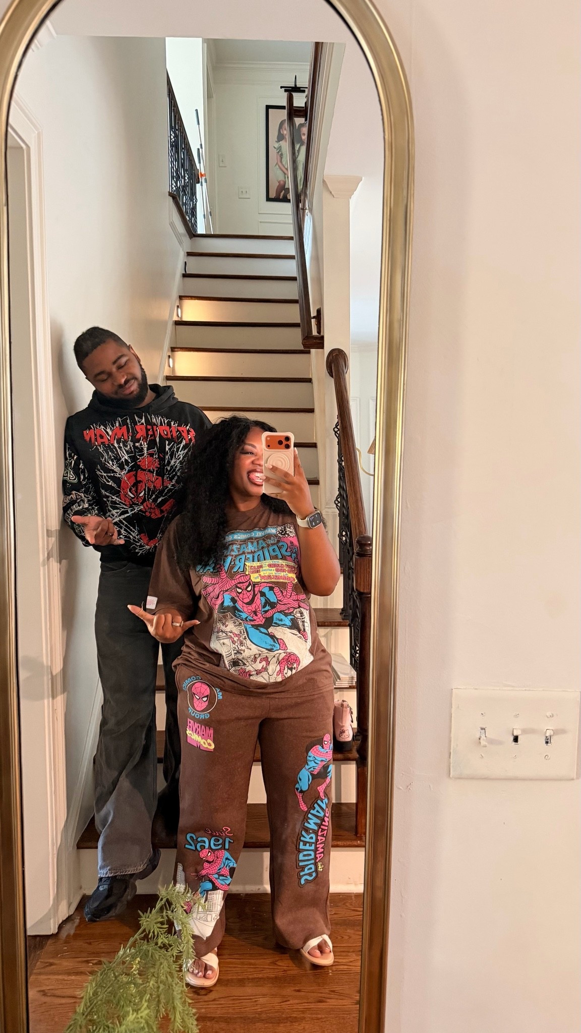 Spider-Man date night out. I can’t believe we found these  outfits and they were so comfortable!! Perfect date night ♥️🕷️

#LTKMens #LTKMidsize #LTKootd